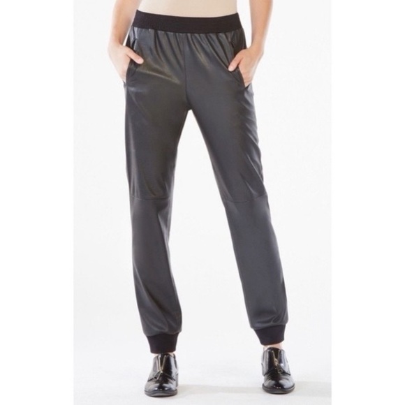 BcbgMaxAzria faux leather joggers size XS - Picture 4 of 8